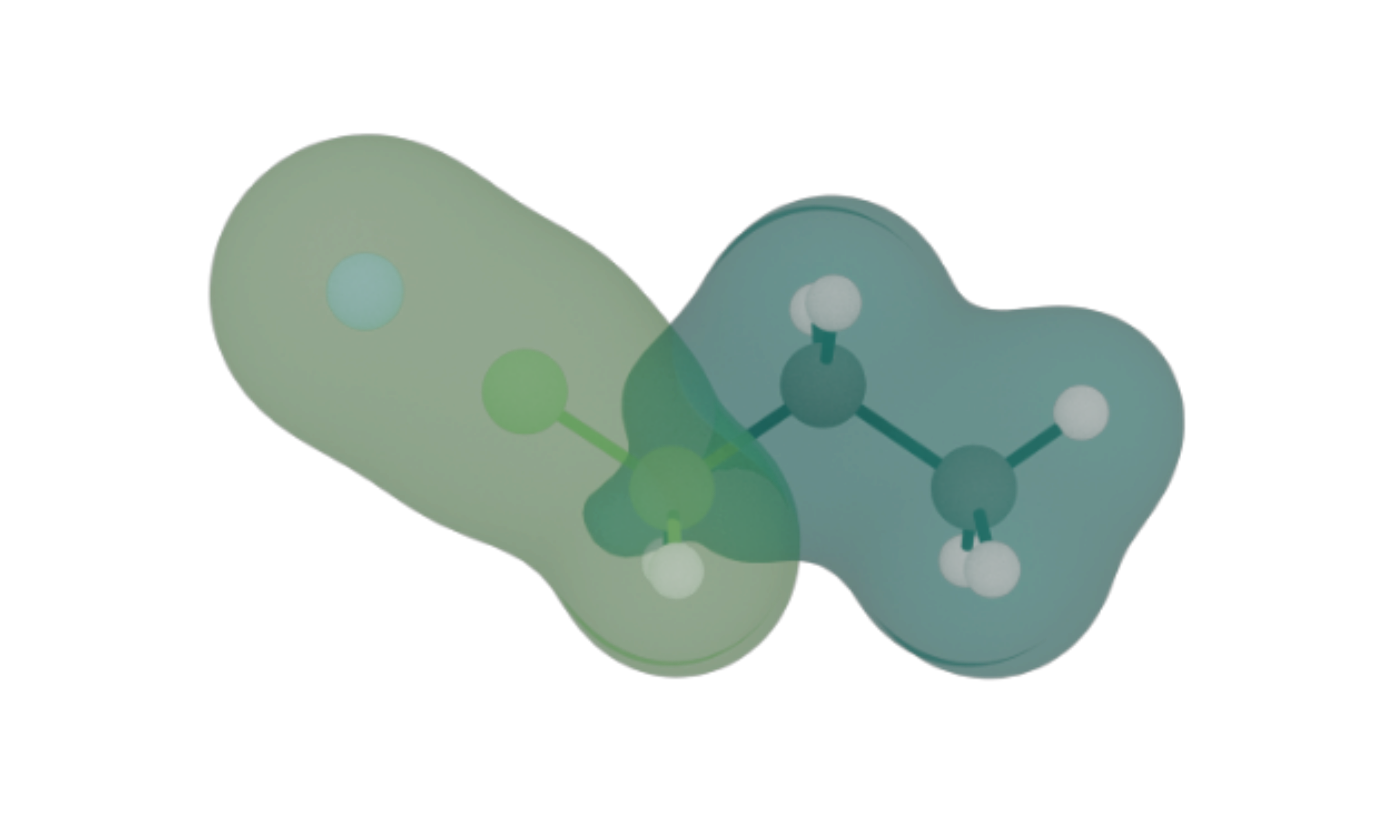Visualization of butyronitrile and electron densities